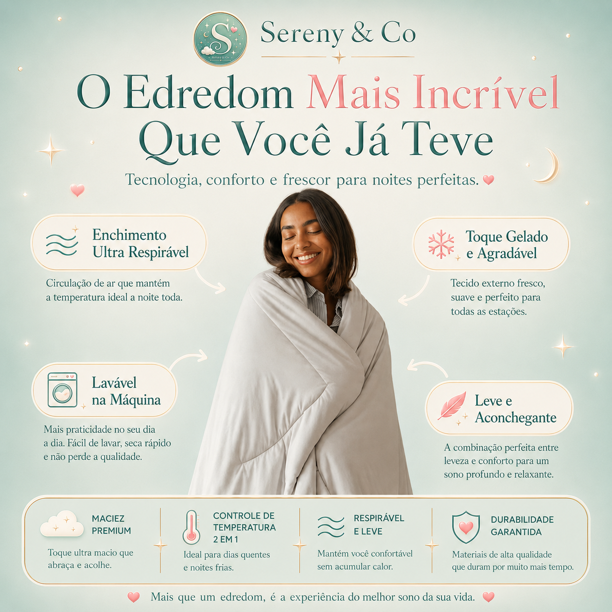 Detalhe do Edredom Sereny & Co